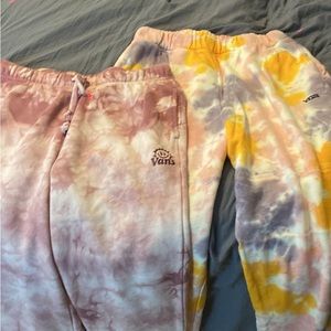 Tie dye vans sweatpants bundle